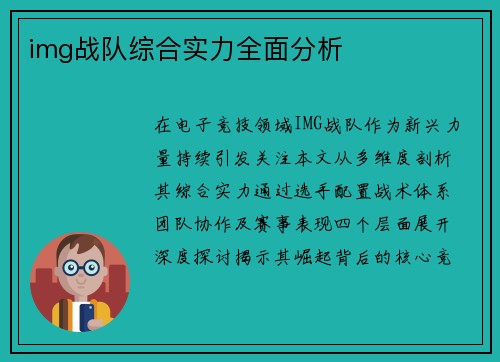 img战队综合实力全面分析
